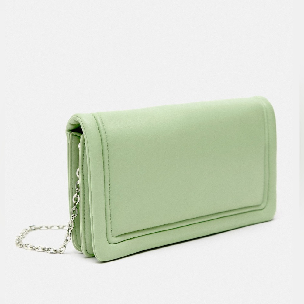 Zara Mint Green CROSSBODY WALLET BAG - NWT